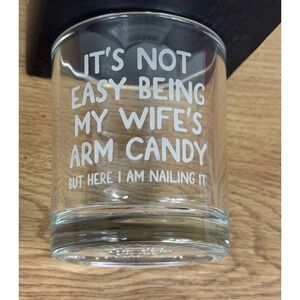 Axiara Whiskey Glass Mens 11oz Clear Arm Candy Nailing It Funny Husband Gift